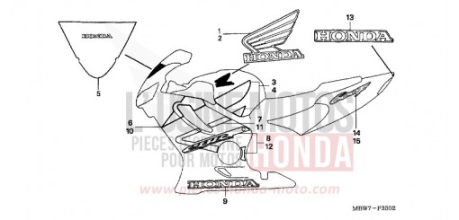 STRIPE (3) CBR600F6 de 2006